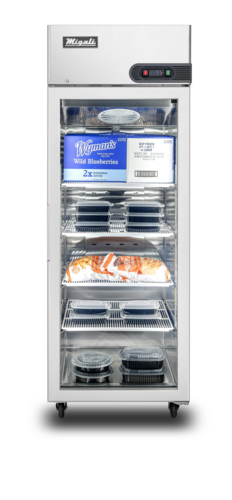 Migali C-1FG-HC 28.8" 1-Glass Door Reach-In Refrigerator, 21.4 cu. ft., Top Mounted, Stainless Steel, 1/2 HP
