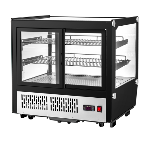 Migali C-42CTS-28 Refrigerated Countertop Display Case, 27" Width, 4.2 Cu Ft, Glass Doors, LED, R290