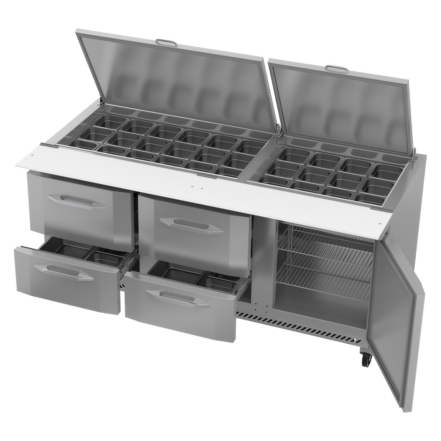 Victory VSPD72HC-30B-4 UltraSpec™ Refrigerated Prep Tables