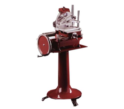Omcan 13634 28 Inch Manual Food Slicer Carbon Steel Blade Removable Sharpener