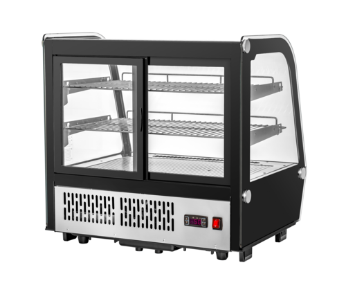 Migali C-42CTC-28 Countertop Refrigerated Display Case, 25-30"W, 4.2cuft, SS Door, 2ShSrv, 1/3H R290