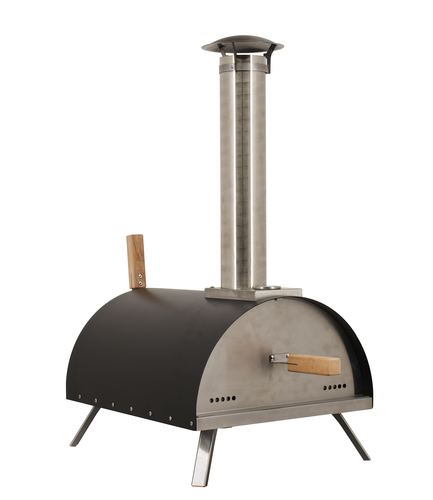 Omcan 44432 13 Inch Wood Burning Pizza Oven Portable with Stone Deck