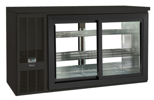 Perlick Corporation SDPS60 - Pass-Thru Sliding Door Refrigerated Back Bar Cabinet, two-section, 60"W, self-contained side mount