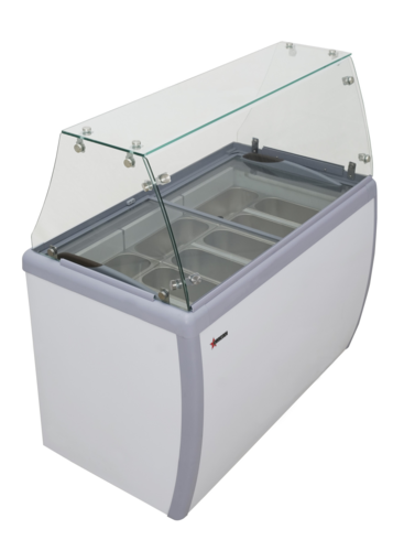 Omcan 47743 50 Inch Gelato Display Case Digital Control 9 Pan Capacity