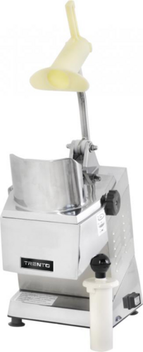 Omcan 10927 11 Inch Electric Food Processor Hinged Cover Angled Feed Style