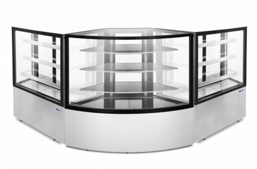 Omcan 47708 58-7/10 Inch Refrigerated Display Case with 16.78 cu ft Capacity Floor Model