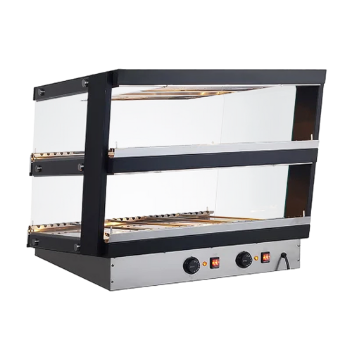 Omcan 47511 37 Inch Heated Pass-Through Station with Divider Rods and Light Controls