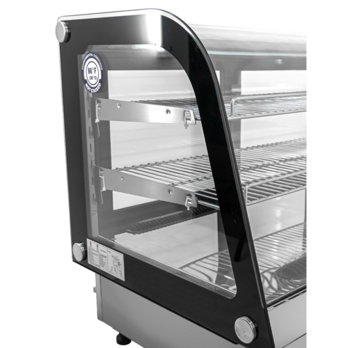 Omcan 47562 63 Inch Refrigerated Showcase Stainless Steel with Sliding Door