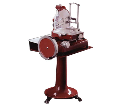 Omcan 18830 34 Inch Carbon Steel Manual Food Slicer with Built-in Sharpener