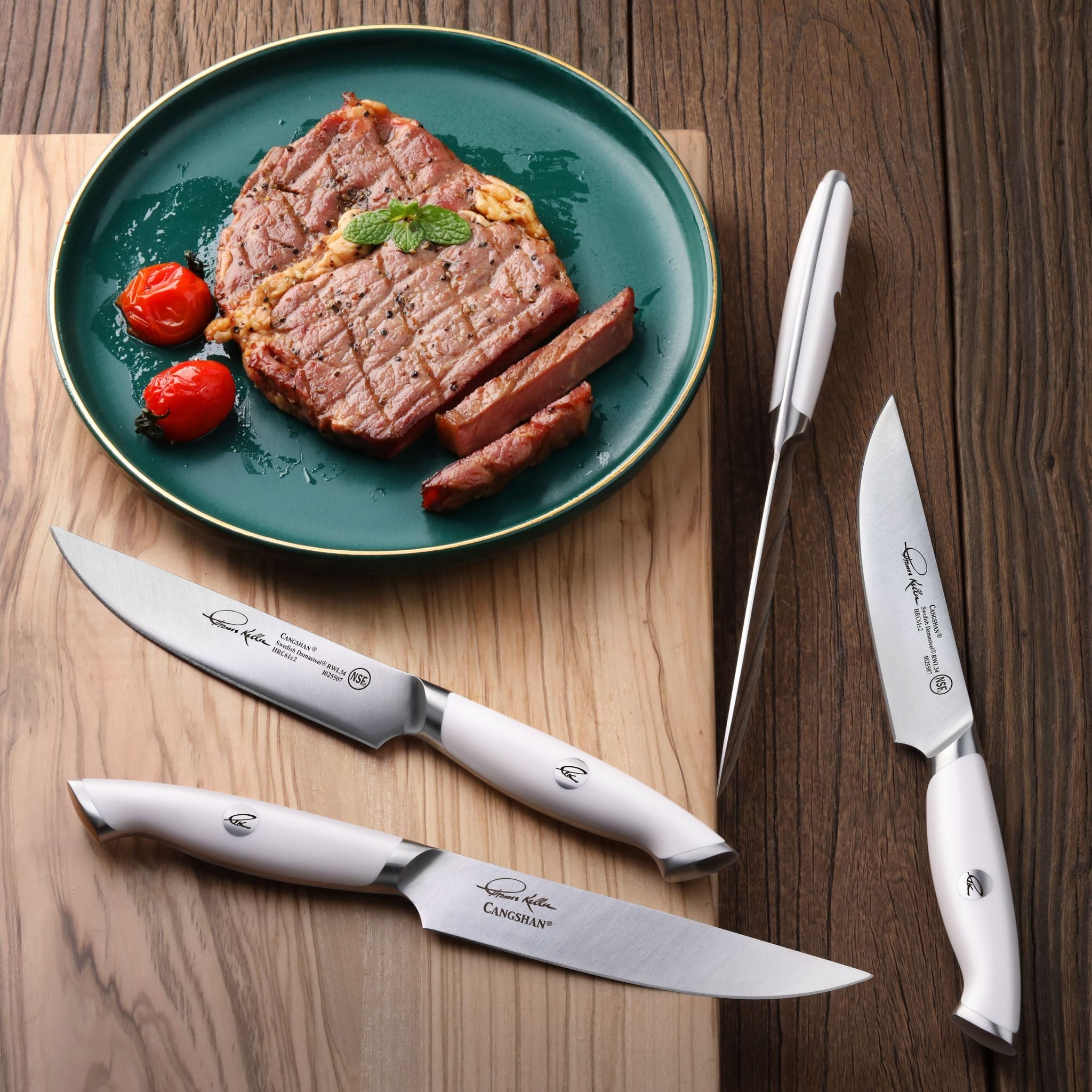 Cangshan 1025552 TKSC 4-Piece Fine Edge Steak Knife Set
