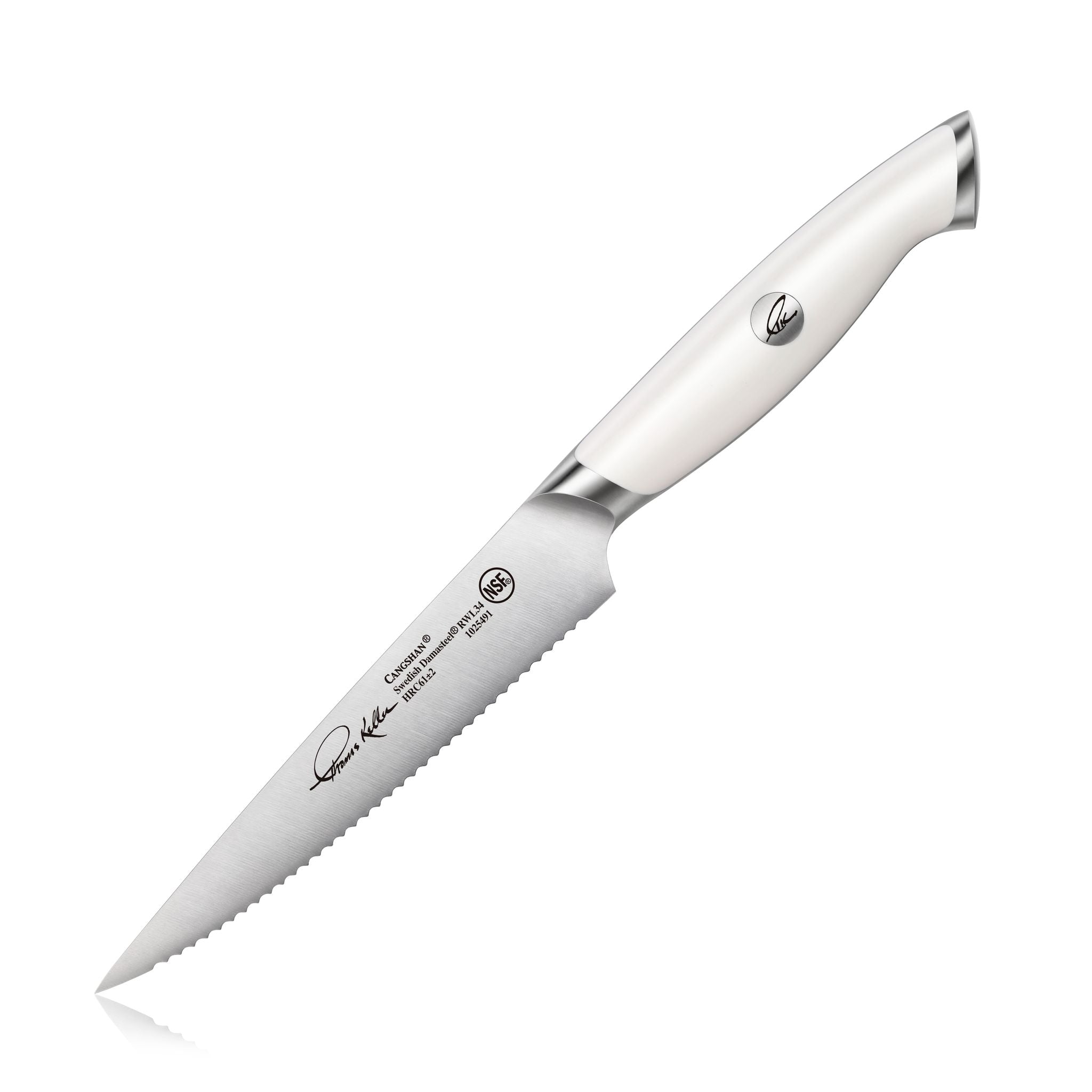Cangshan 1023909 TKSC 5-Inch Serrated Utility Knife - Black
