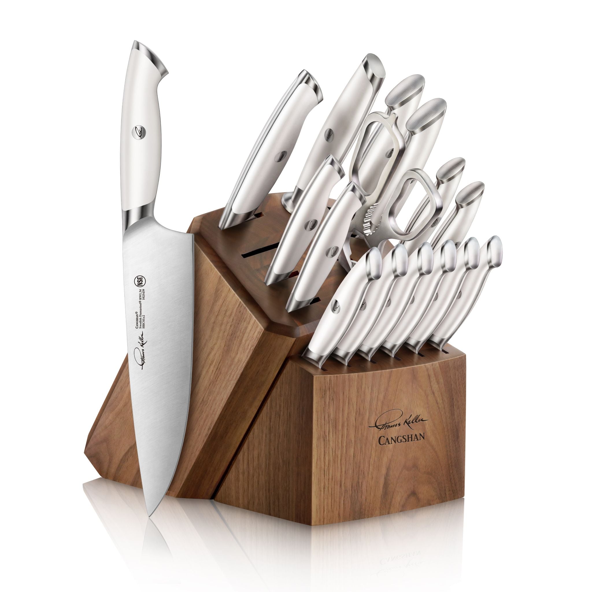 Cangshan 1024715 TKSC 17-Piece Knife Block Set - Black