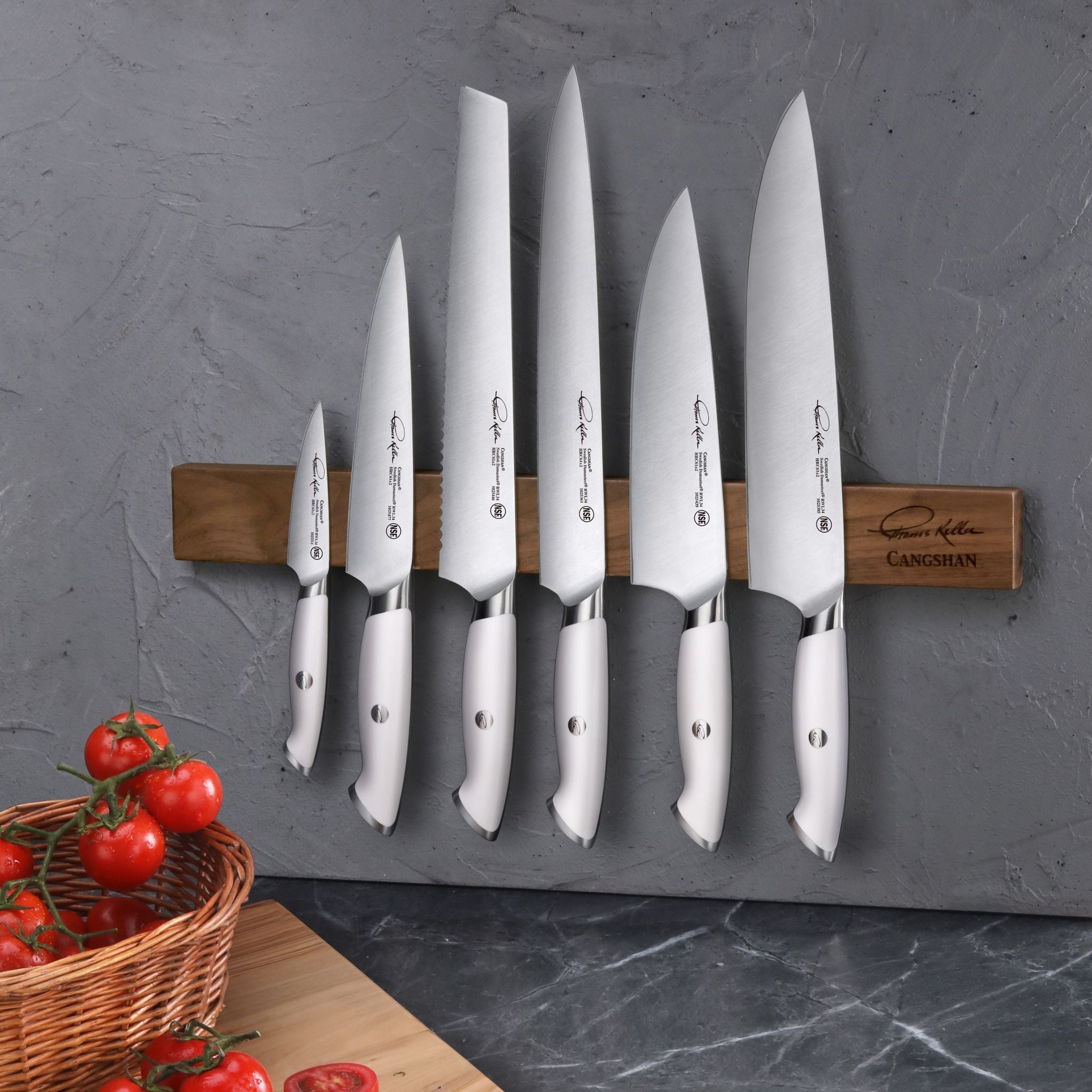 Cangshan 1026634 TKSC 7-Piece Magnetic Knife Bar Set