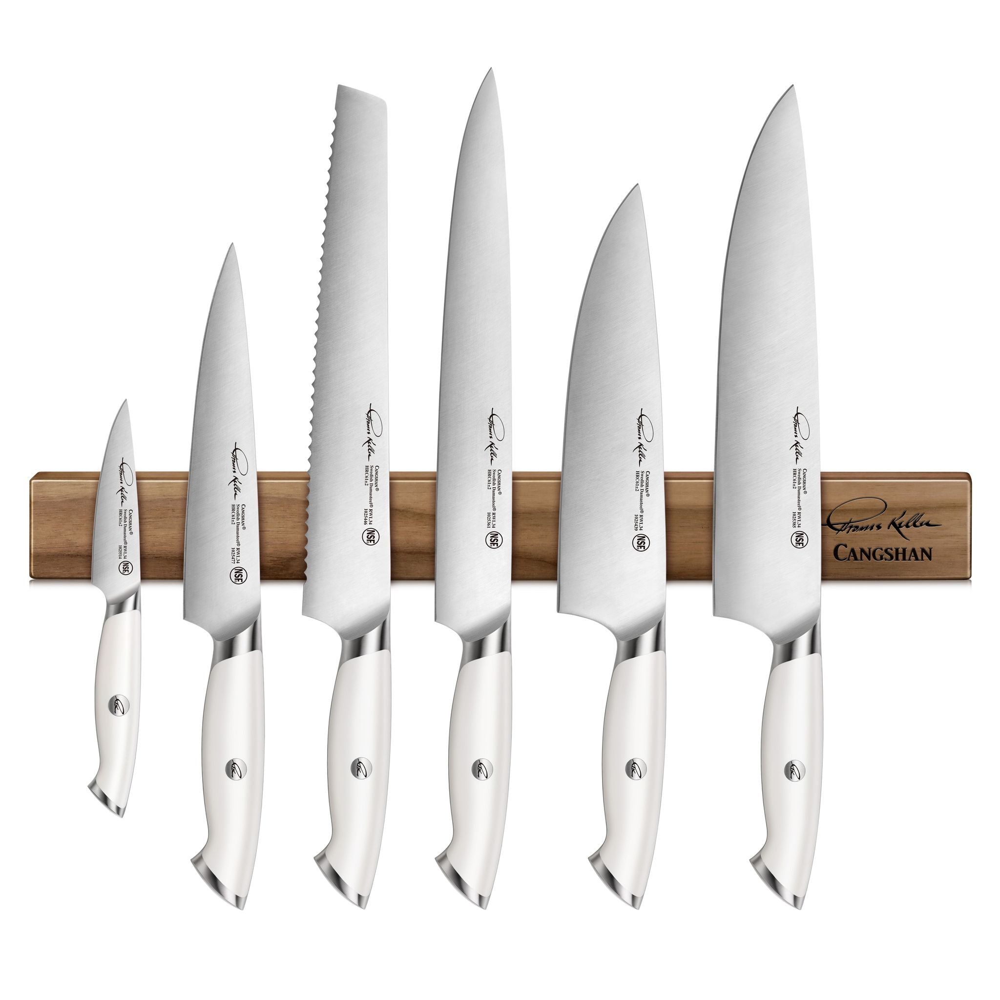 Cangshan 1026634 TKSC 7-Piece Magnetic Knife Bar Set