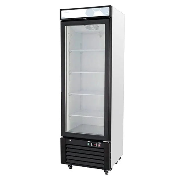 Migali C-10RM-HC 24" Merchandiser Refrigerator in White, w/ 1 Glass Door, 10 cu. ft.