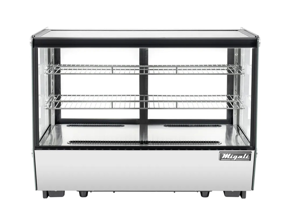 Migali C-56CTS-35 Countertop Display, 34.6" W, 5.7 Cu Ft, Glass Doors, 1/3 HP Compressor, 2 Shelves
