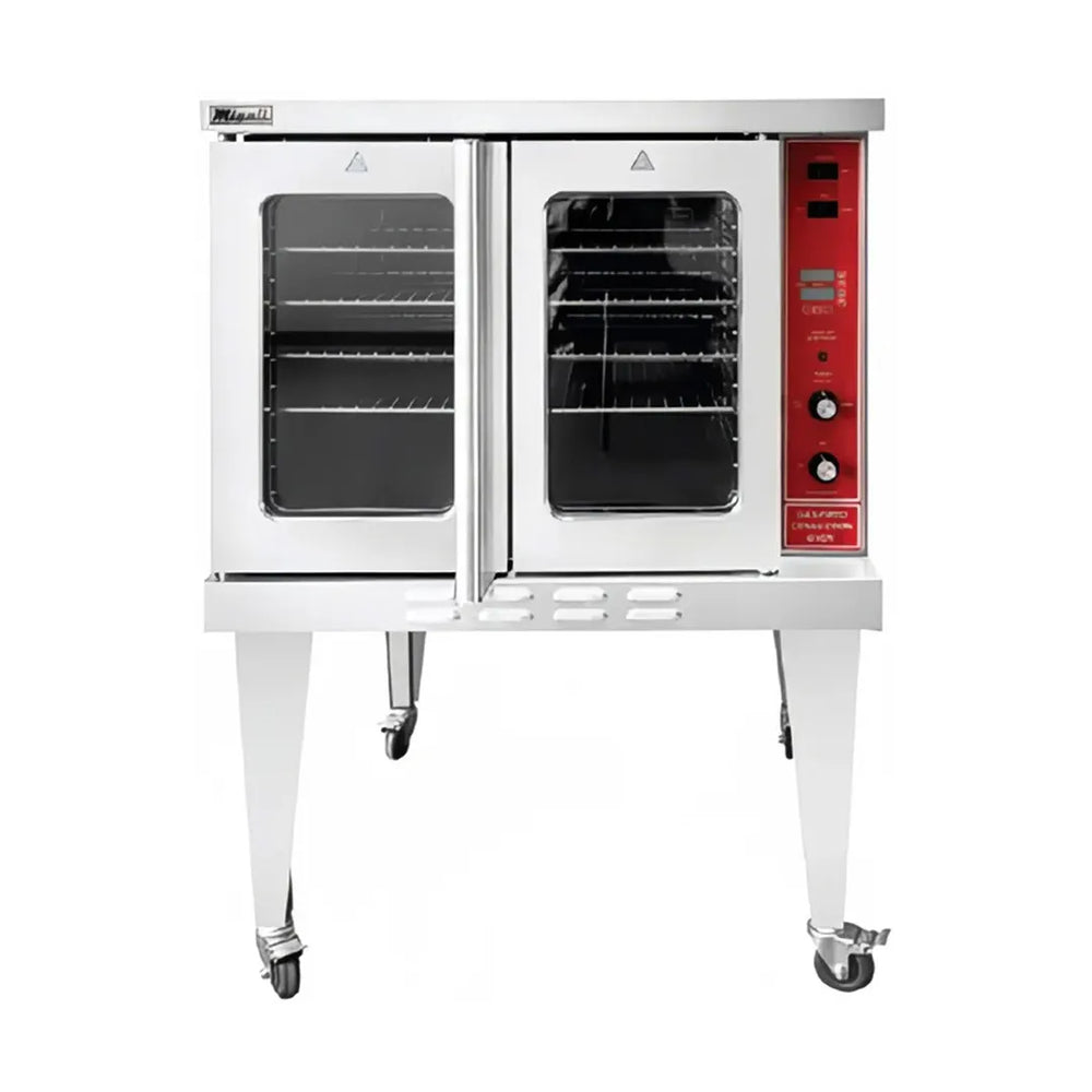 Migali C-CO1-NG Single Deck Full Size Natural Gas Convection Oven, (5) Pans, 46.000 BTU