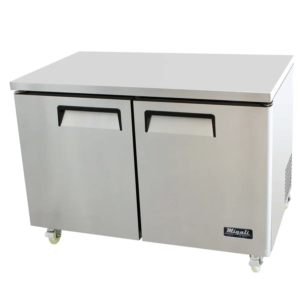 Migali C-U48F-HC 48" 2-Section Undercounter Freezer w/ 2 Doors, 12 cu.ft.