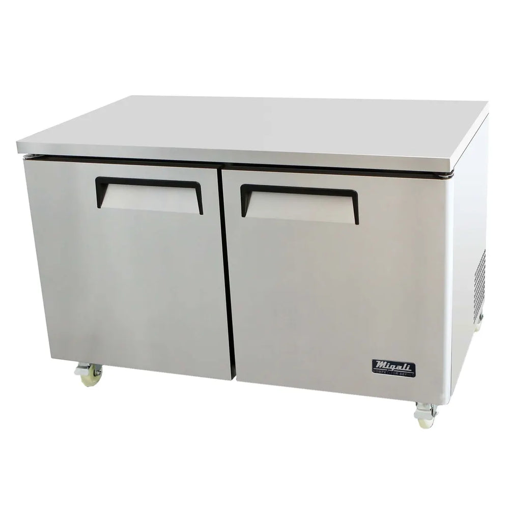 Migali C-U60R-HC 60" Two Section Undercounter Refrigerator w/ 2 Doors, 18.2 cu. ft.