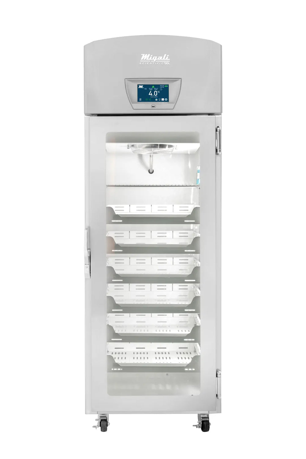 Migali EVOX-1RG-PH 27" Glass Door Medical Fridge, 20.2 cu ft, Steel/White Top‑Mount