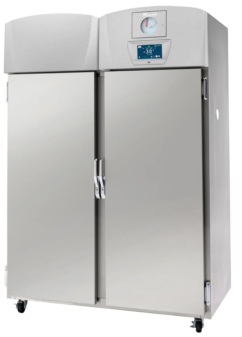 Migali EVOX-2F-BB 55" Door Freezer, 44.9 cu ft, 12 Drawers, R‑404A, 115V NEMA 14‑20P, 304 Exterior