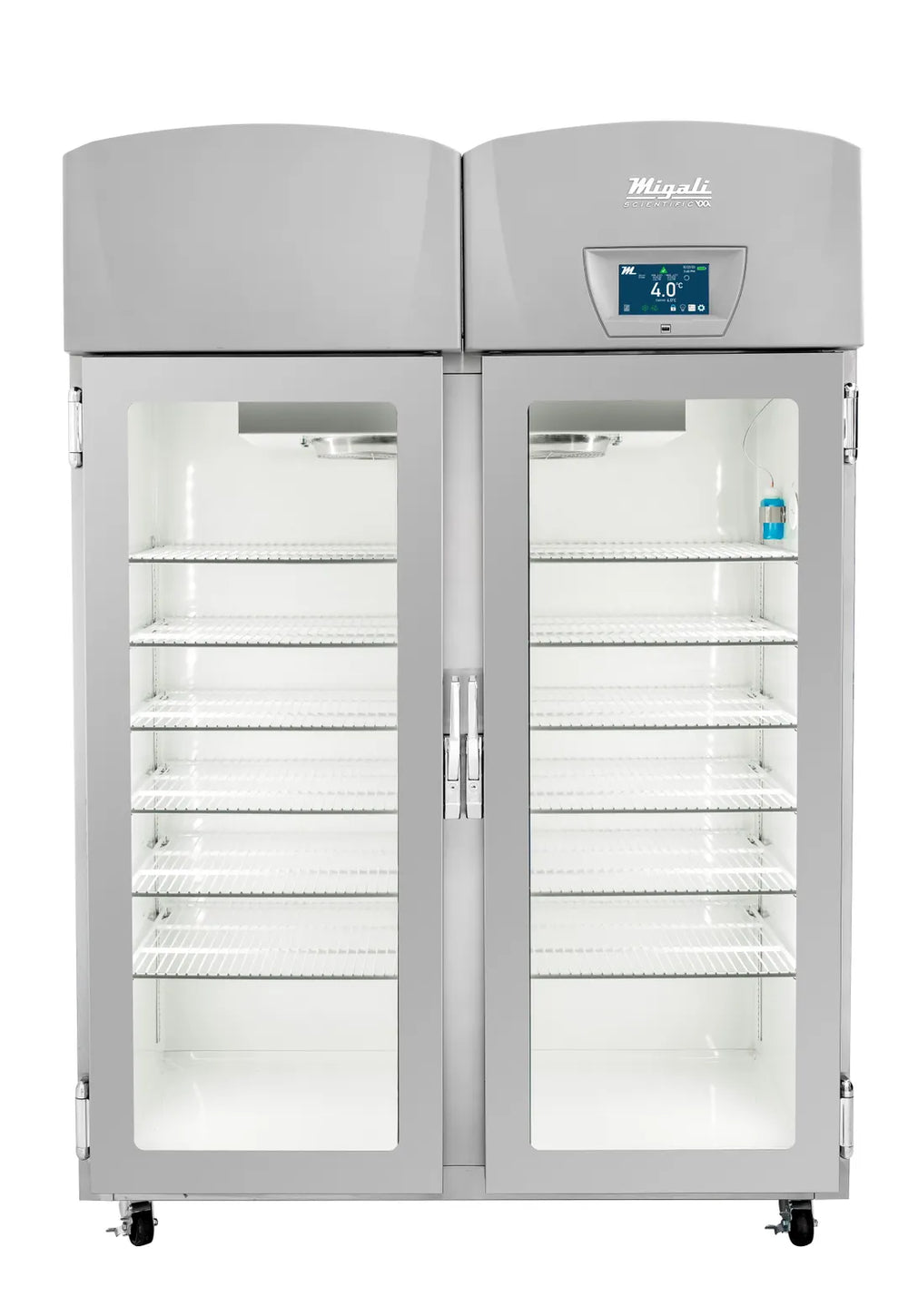 Migali EVOX-2RG-LB 55" Glass Door Medical Refrigerator, 44.9 cu ft, LCD, 12 Shelves, R‑134a, ADA