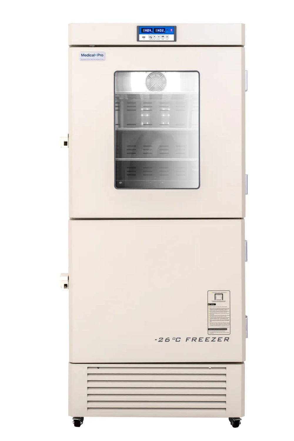 Migali MP-18RF-HC Med 18 cu ft Refrigerator/Freezer, Dual Doors, Auto-Defrost, R290, 110V, 4 Casters