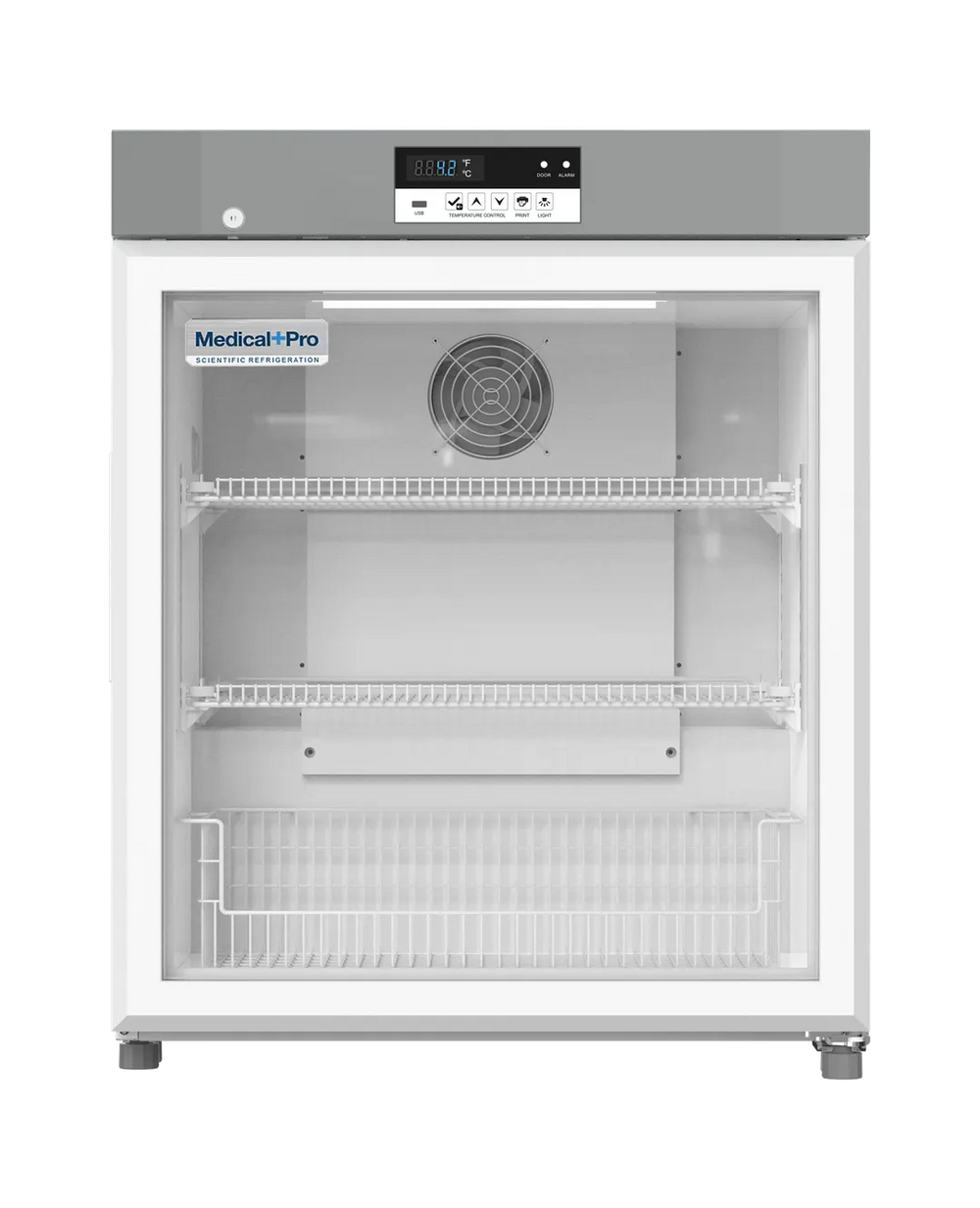 Migali MP-U5RG-HC 25" Glass Door Medical Refrigerator, 5 Cu Ft, +2°C To +8°C, USB, Alarms, 110V Plug