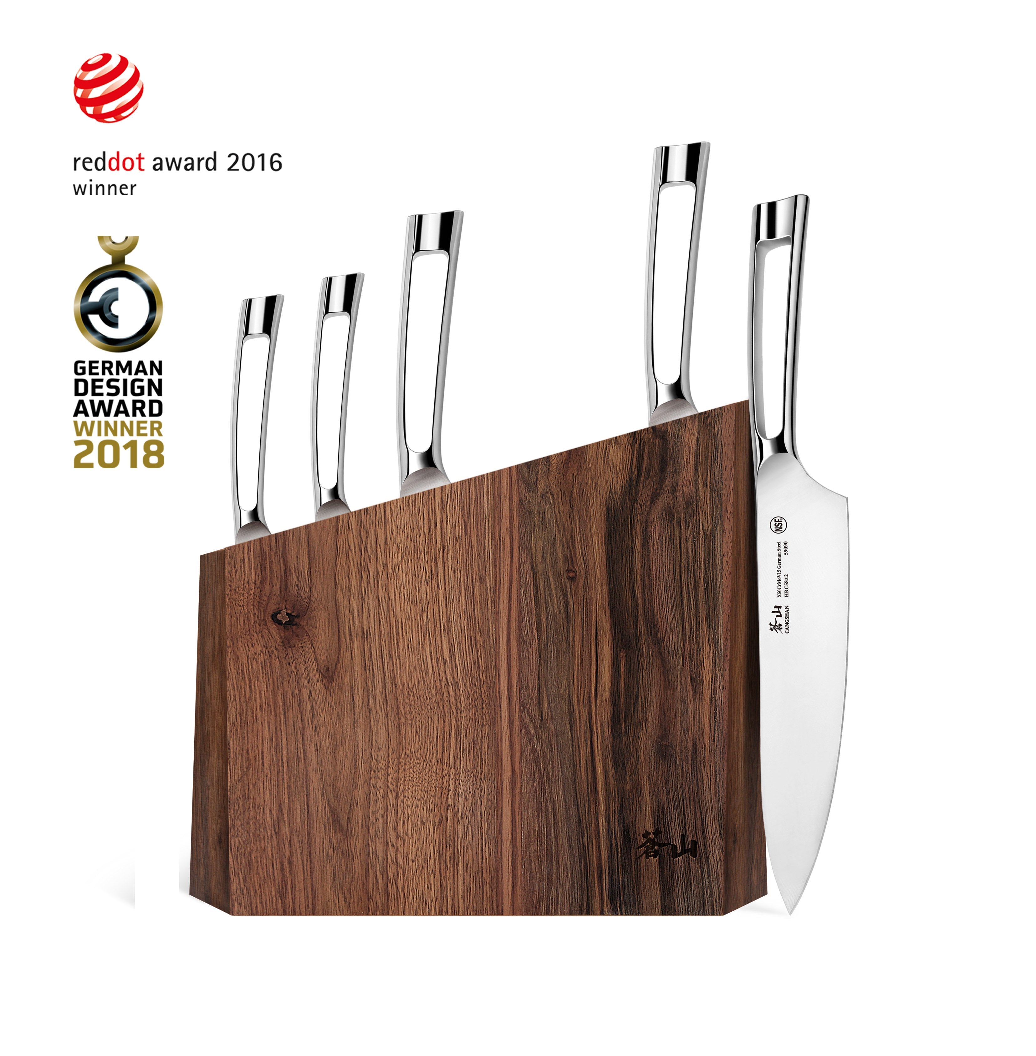 Cangshan 61017 N1 Series 6-Piece Knife Block Set
