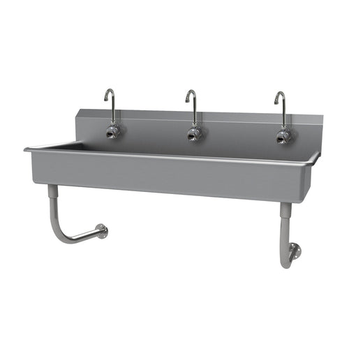 Advance Tabco FS-WM-60EFADA - Multiwash Hand Sink, splash mount faucet provision, wall mounted, (3) person, with (3) electronic