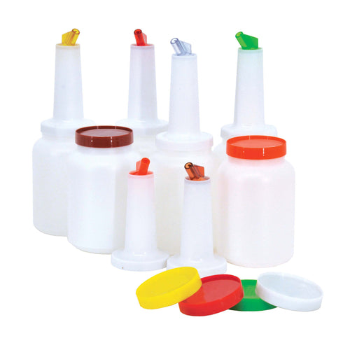 Omcan 80232 - (80232) Multi-Pour Complete Unit Set, contains: (12) 2 quart containers in assorted colors (2 per