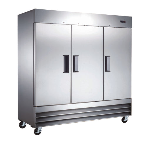 Omcan 50028 81 Inch Refrigerator Reach-In 72 cu ft Stainless Steel