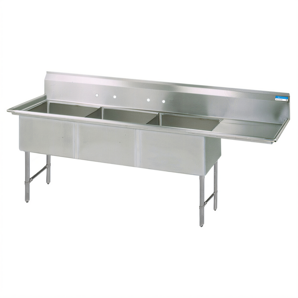BK Resources BKS6-3-24-14-24RS Compartment Sinks