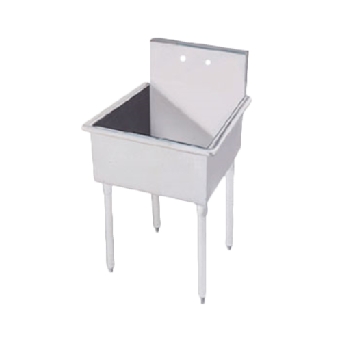 Advance Tabco 4-OP-18 - Service Sink, 1-compartment, 24"W x 24-1/2"D x 35"H O.A. 24"W x 21"D front-to-back x 8" deep sink