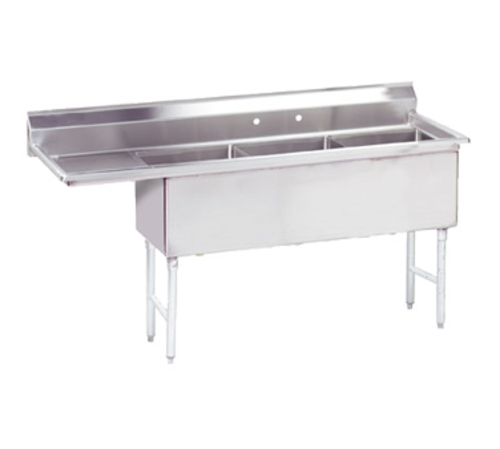 Advance Tabco FS-3-2424-18L - Fabricated Sink, 3-compartment, 18
