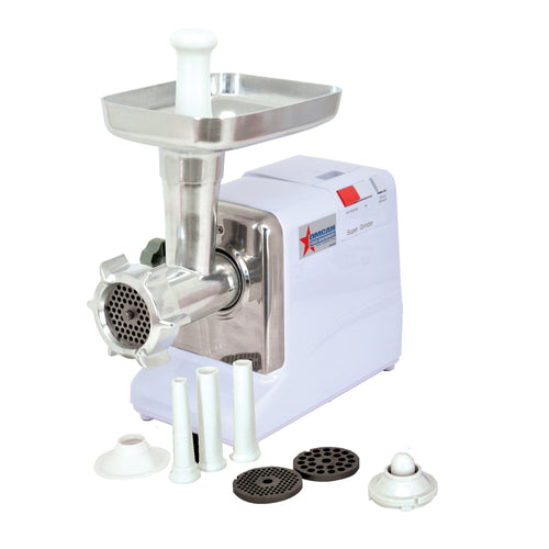 Omcan 21640 - (MG-CN-0010) Meat Grinder, electric, #12 aluminum head, forward & reverse switch, die-cast meat
