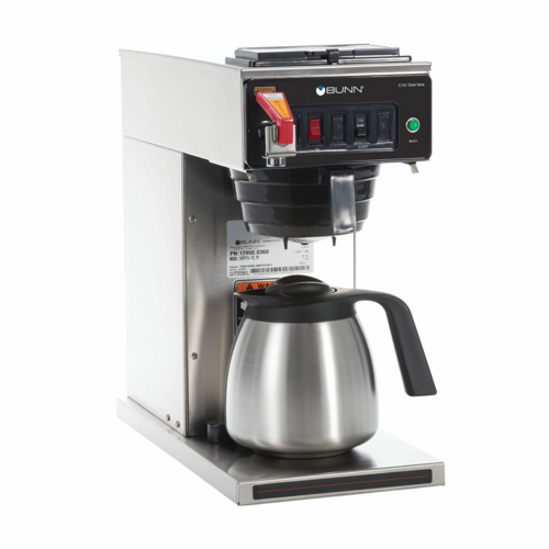 BUNN 12950.0360 - 12950.0360 CWTF15-TC Thermal Carafe Coffee Automatic Brewer, 3.9 gallon/hr, SplashGard® funnel, hot