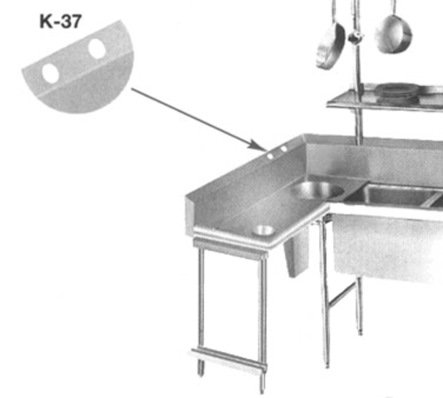 Advance Tabco K-37 - Anti-Siphon vacuum breaker holes