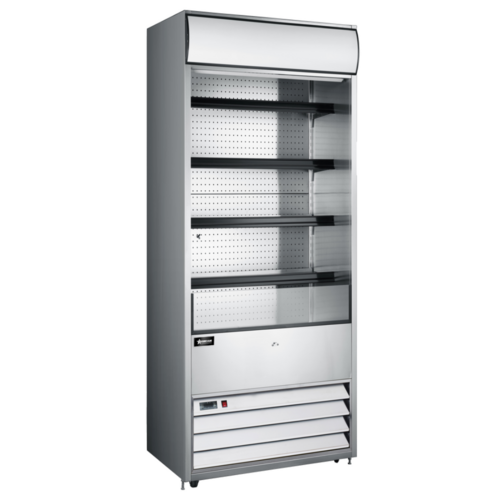 Omcan 48479 30 Inch Open Refrigerated Display 15.53 cu.ft. Stainless Steel