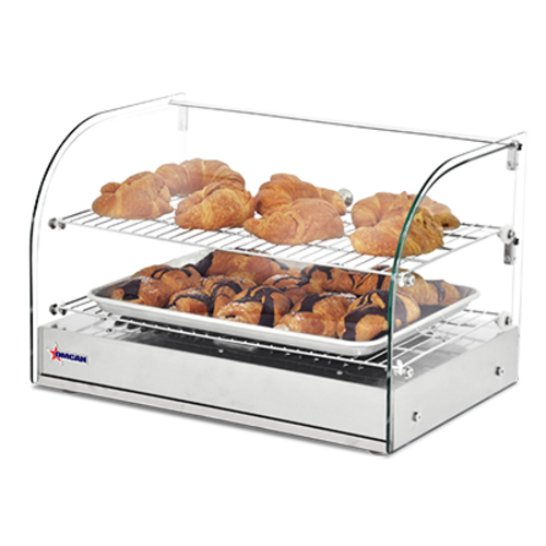 Omcan 41870 22 Inch Stainless Steel Food Warmer Display Case Countertop Full Service