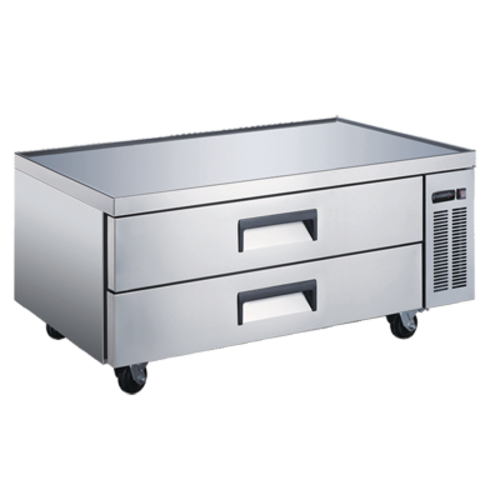 Omcan 50071 52 Inch Refrigerated Chef Base 34 Cu Ft Stainless Steel 2 Drawers