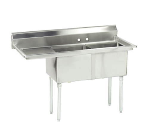 Advance Tabco FE-2-1812-18L-X - Special Value Fabricated Sink, 2-compartment, 18