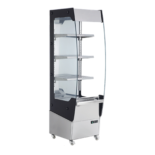 Omcan 39537 19 Inch Heated Display Case Electric Floor Model Stainless Steel