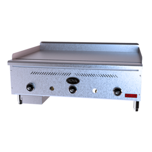Royal Range RD80-72 72" Countertop Thermostatic Gas Griddle, 192.000 BTU