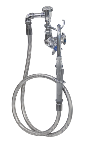 Advance Tabco K-65 - Faucet, heavy duty, pot filler, single hole, side/splash mounted, 3-1/2” hook style nozzle, finger