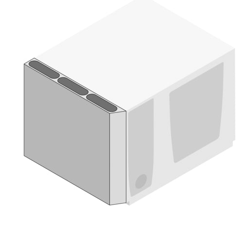 RATIONAL 60.74.182 - Heat Shield, for left side panel, type XS, 2-1/4”W, stainless steel construction