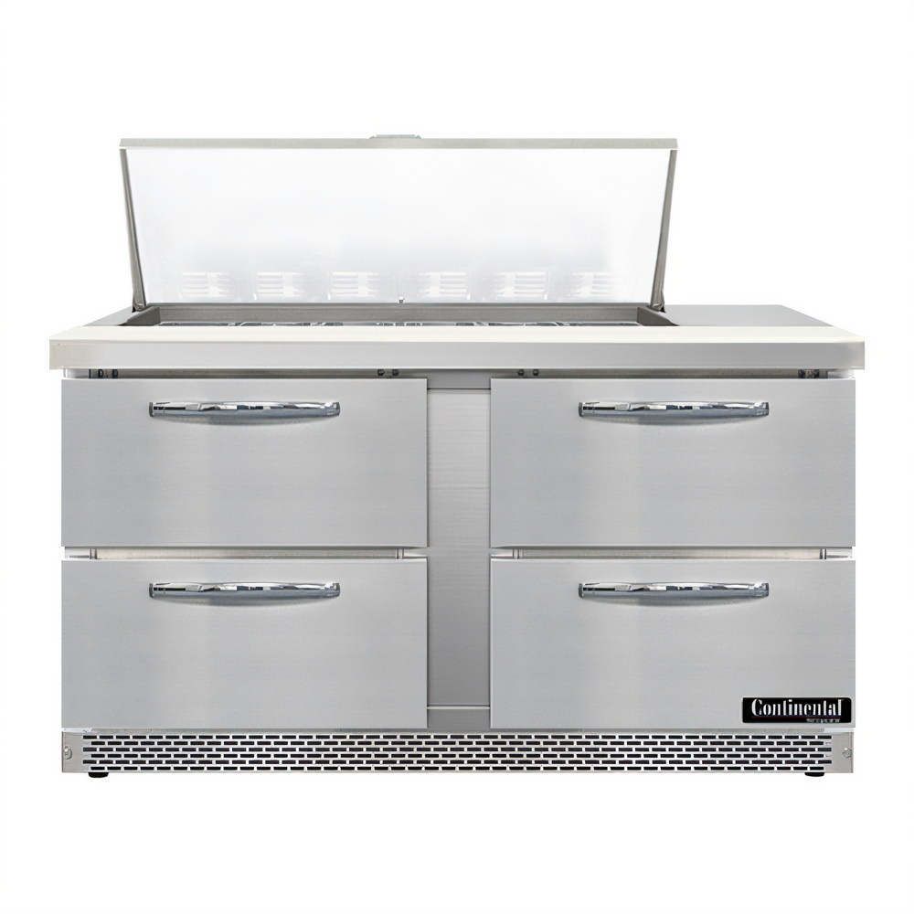 Continental Refrigerator SW60N18M-FB-D Mighty Top Refrigerated Prep Tables