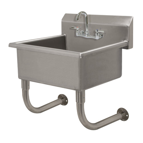 Advance Tabco FS-WM-2519-F - Service Sink, splash mount faucet provision, wall mounted, includes K-159 gooseneck faucet, 22