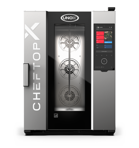 UNOX XADA-1011-GXLS - CHEFTOP-X™ Half Size Combi Oven, Natural/Liquid Propane Gas, left-to-right door opening (hinged