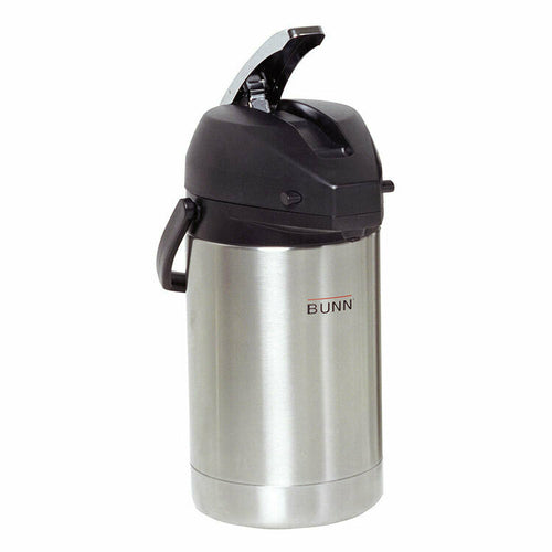 BUNN 32125.0100 - 32125.0100 Airpot, 2.5 liter (84 oz.), lever-action, stainless steel liner, NSF (6 each per pack)